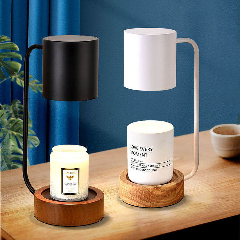 Japanese Minimalist Wood Timing Dimming 1-Light Melting Wax Table Lamp