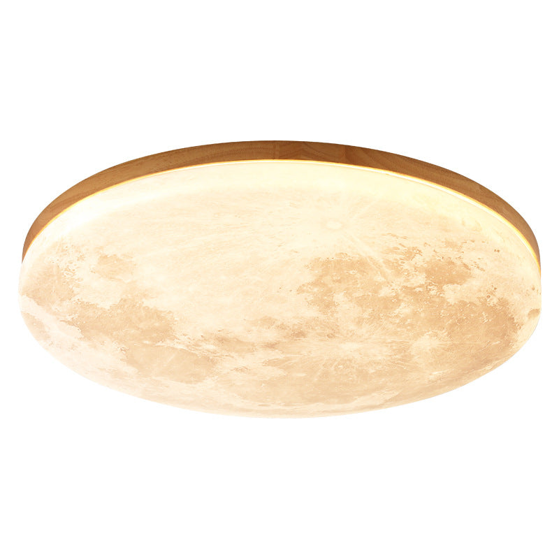 Nordic Minimalist Moon Round PVC LED Flush Mount Ceiling Light