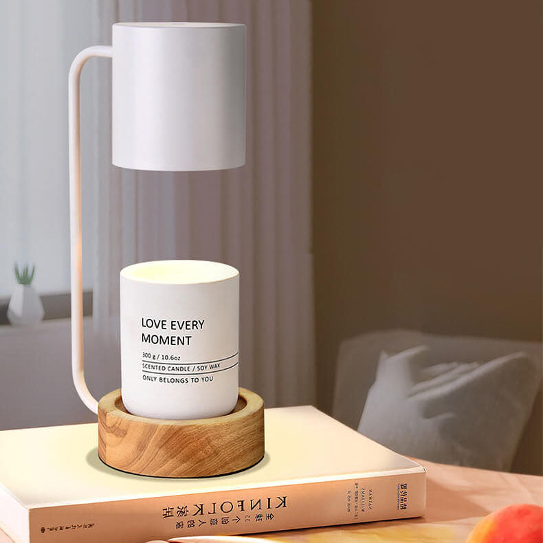 Japanese Minimalist Wood Timing Dimming 1-Light Melting Wax Table Lamp
