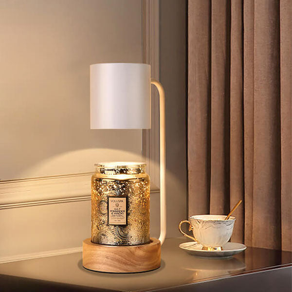 Japanese Minimalist Wood Timing Dimming 1-Light Melting Wax Table Lamp