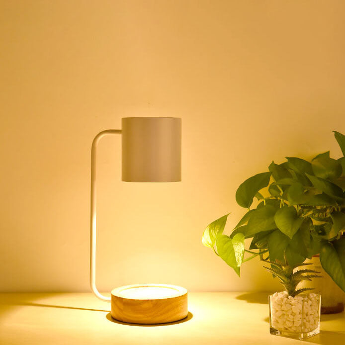 Japanese Minimalist Wood Timing Dimming 1-Light Melting Wax Table Lamp
