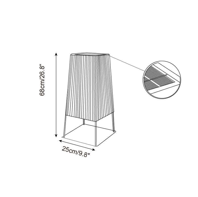 Rattan Outdoor Post Light