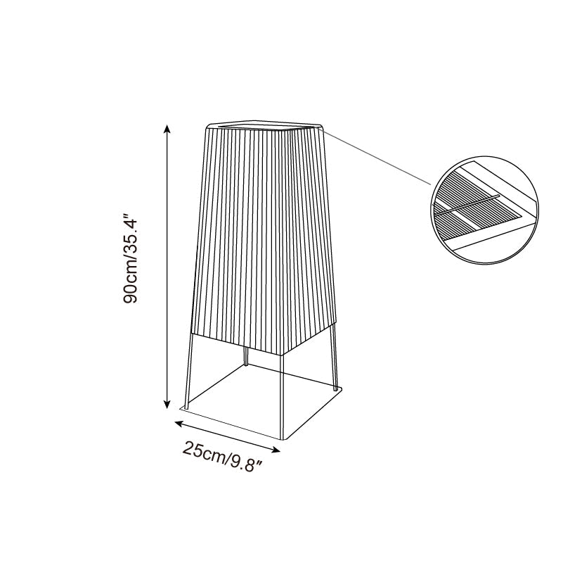 Rattan Outdoor Post Light