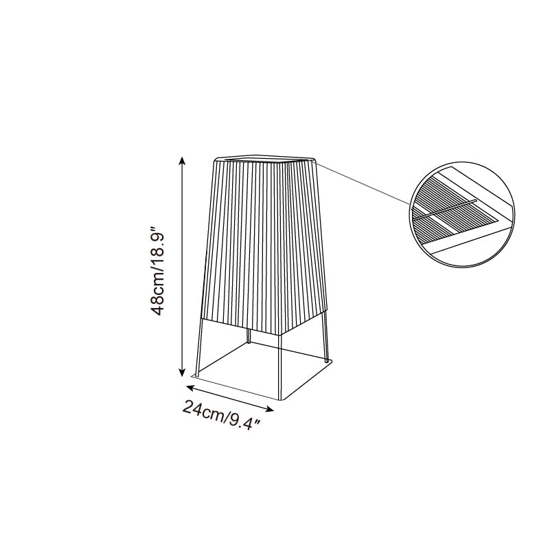 Rattan Outdoor Post Light
