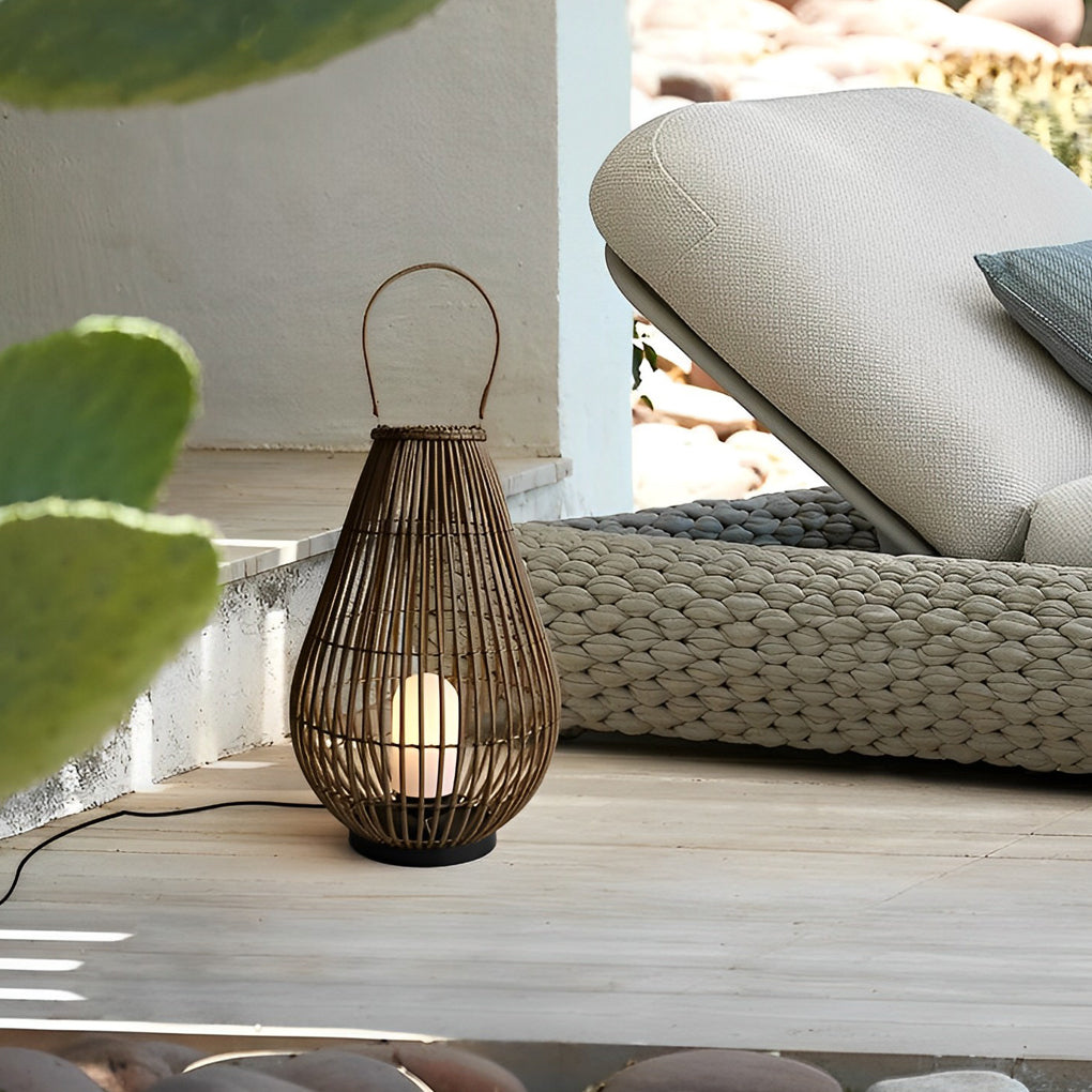 Bamboo Lantern Portable Waterproof Modern Outdoor Light