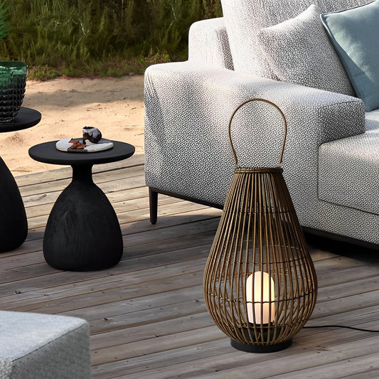 Bamboo Lantern Portable Waterproof Modern Outdoor Light