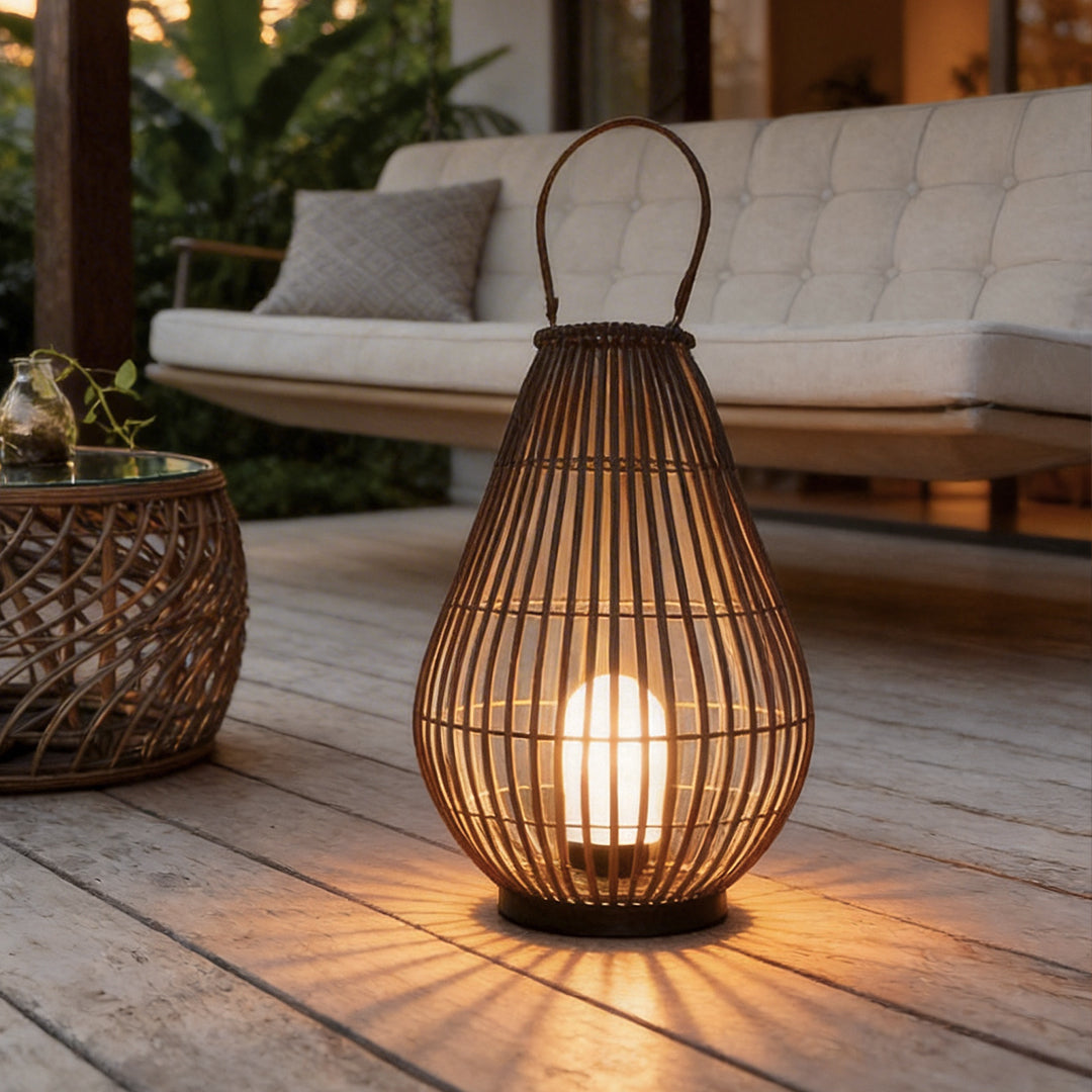 Bamboo Lantern Portable Waterproof Modern Outdoor Light