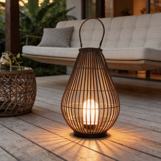 Bamboo Lantern Portable Waterproof Modern Outdoor Light