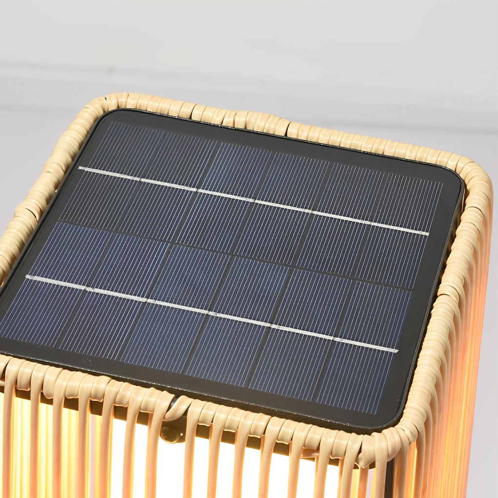 Rattan Outdoor Post Light