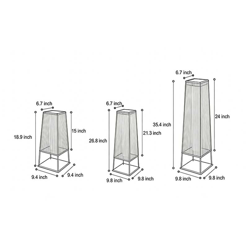 Rattan Outdoor Post Light